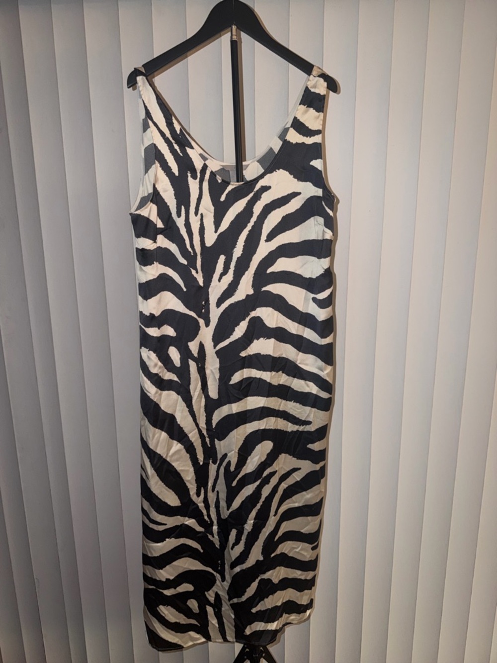 H&M Black & White Zebra Print Sleeveless Dress